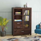 Woodwing Solid Sheesham Wood File Cabinet (Walnut Finish)